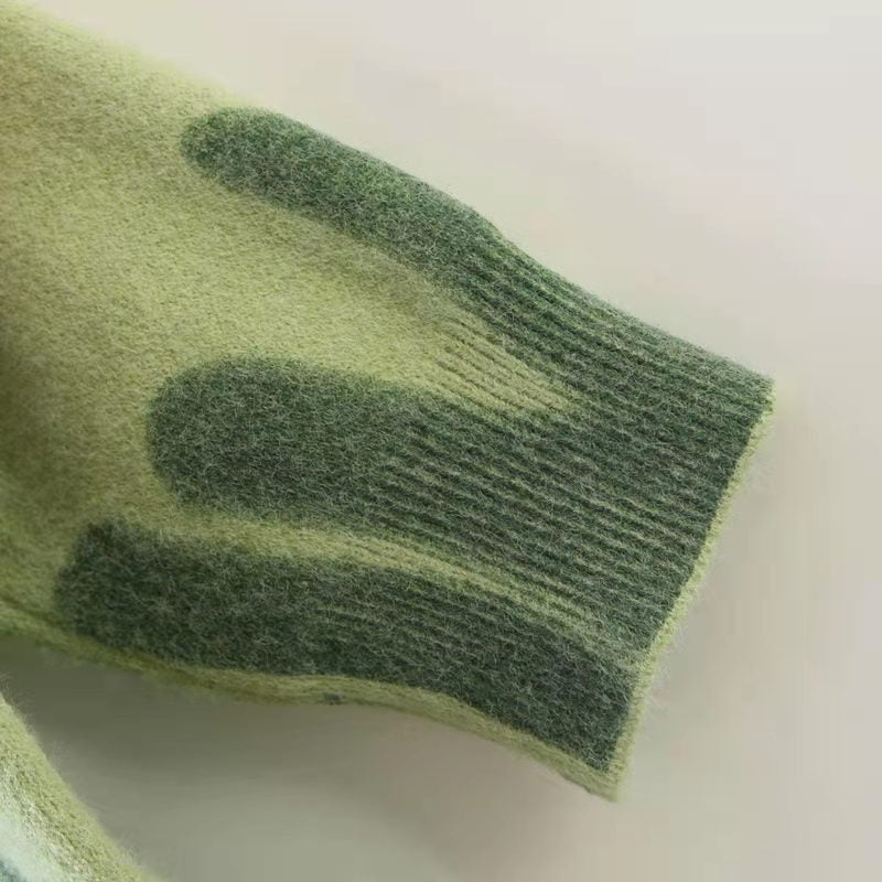 Lockerer vielseitiger Pullover im Lazy-Style mit Aufdruck für Damen