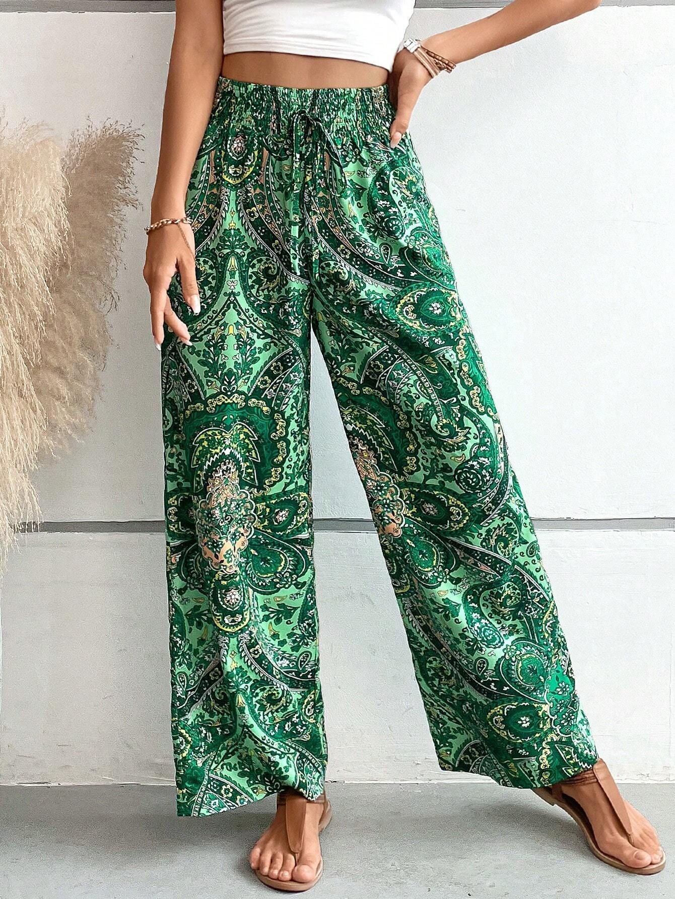 Modische Hose mit weitem Bein und Bohemien-Print