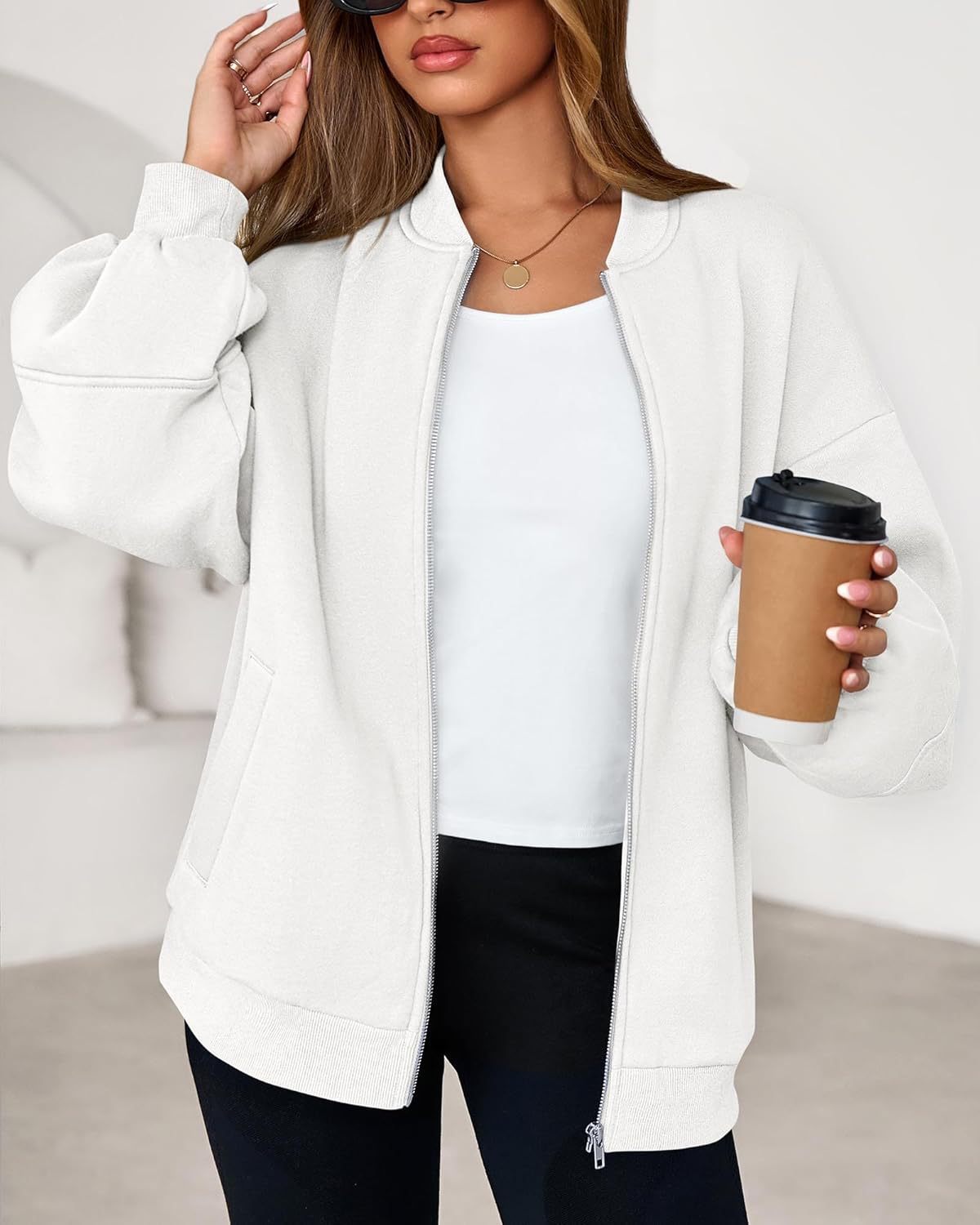 Warme lässige Langarm-Baseballjacke für Herbst und Winter