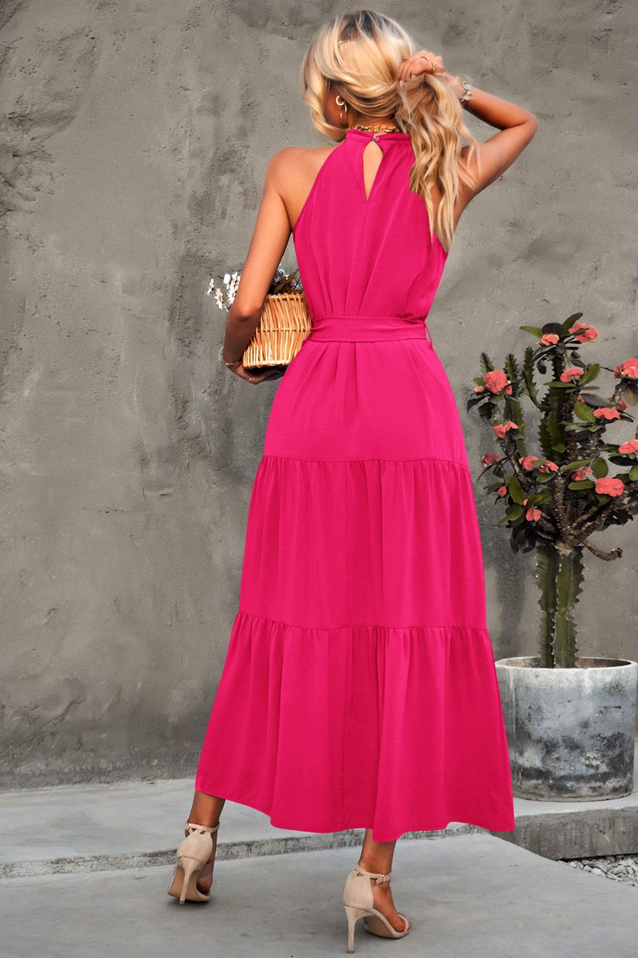 Schmetterlings Tanz Rückenfreies Schnürkleid