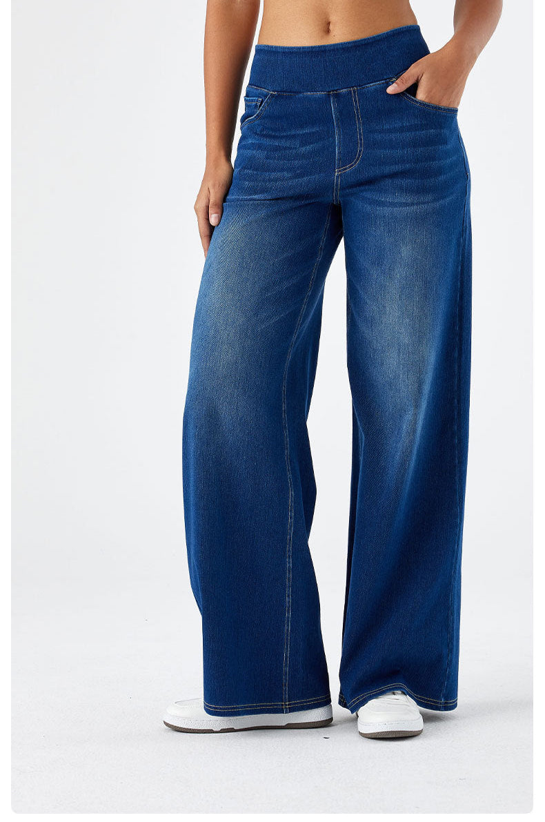 Yoga-Hose mit hoher Elastizität und schmalem lässigem Schnitt und weitem Bein