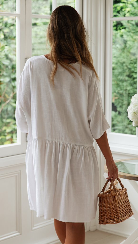 Lilientraum Lockeres Strandkleid aus Baumwolle